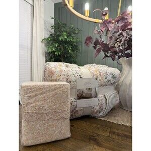 BUNDLE! Twin XL Studio McGee Comforter Set + Ditsy Floral Scalloped Sheets NEW